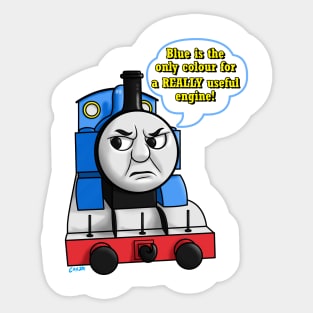 "Blue is the only colour" Thomas Sticker